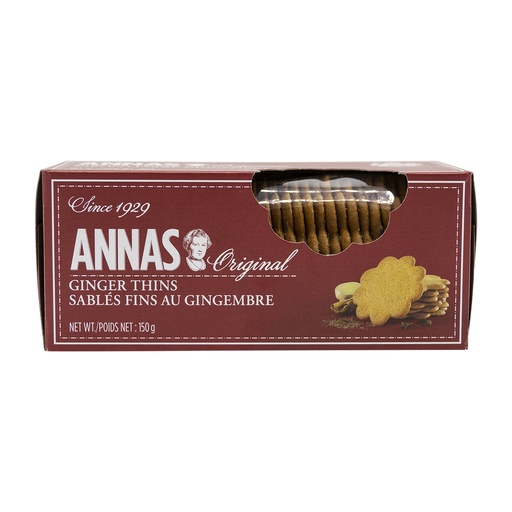 [109708] ANNAS GINGER THINS 150G
