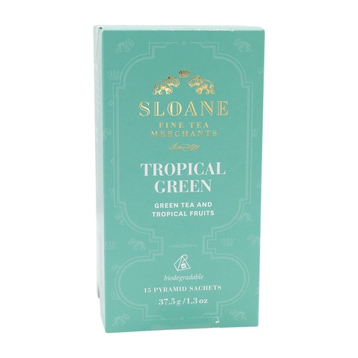 [110557] Sloane Tropical Green, Green Tea And Tropical Fruits 15Pk