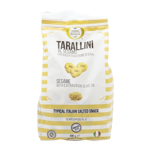 [112279] Terre Di Puglia Tarallini Sesame With Extravirgin Olive Oil 230G 