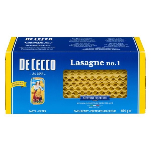 [117465] De Cecco Lasagna Larga Doppia Riccia 500G