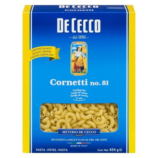 [117473] De Cecco Cornetti no.81 500g