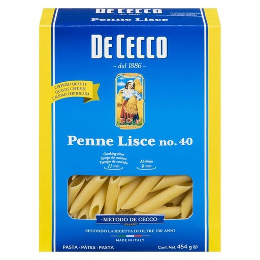 [117480] DE CECCO PENNE LISCE 40