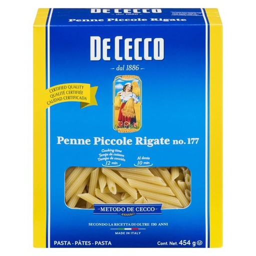 [117482] De Cecco Penne Piccole Rigate 500g