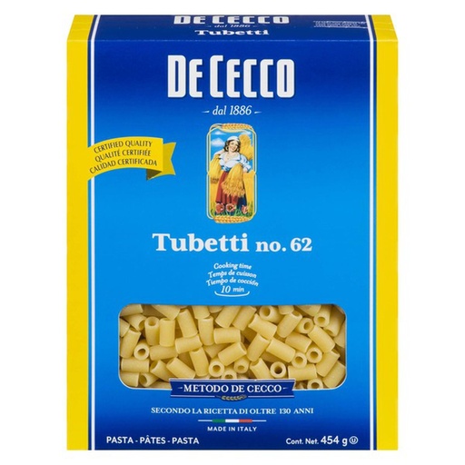 [117489] De Cecco Tubetti no.62 500G