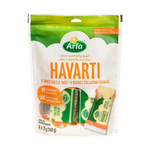 [121475] Arla Havarti Cheese Snacks 8X21G