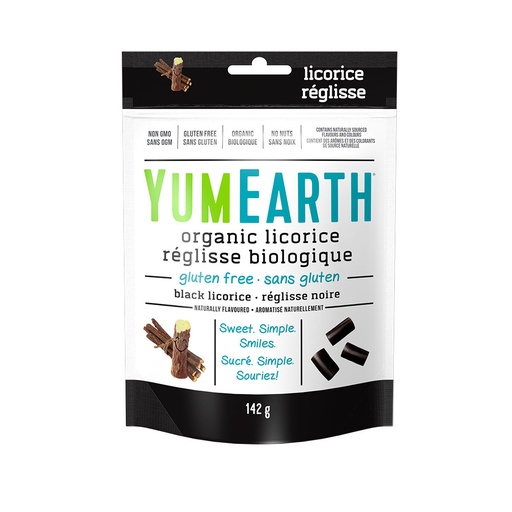 [122603] YumEarth Organic Gluten Free Black Licorice 142g