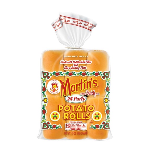 [128397] MARTINS PARTY POTATO ROLL 24PK - 07518568540