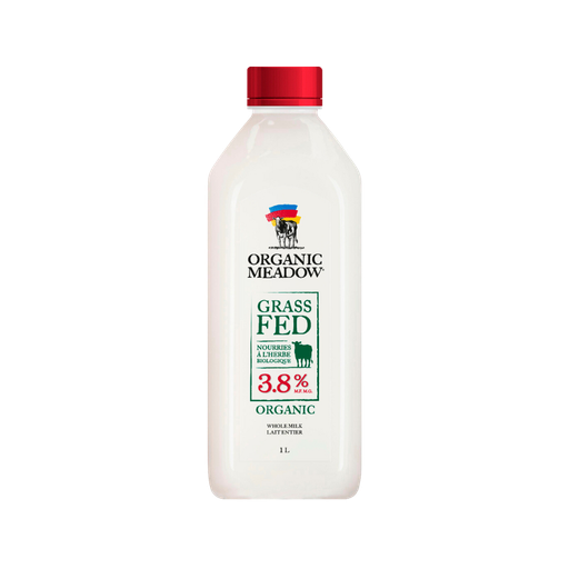 [124832] ORGANIC MEADOW GRASS FED 3.8% MILK 1L