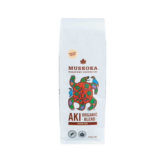 [125381] Muskoka Aki Organic Blend Whole Bean Coffee 454G