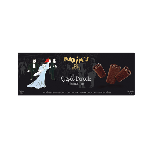 [127324] Maxim's Dark Chocolate Lace Crepes 18pc