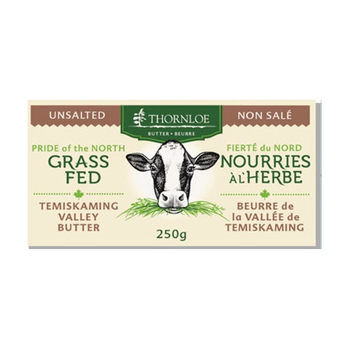 [128429] THORNLOE unsalted GRASS FED BUTTER 250 g