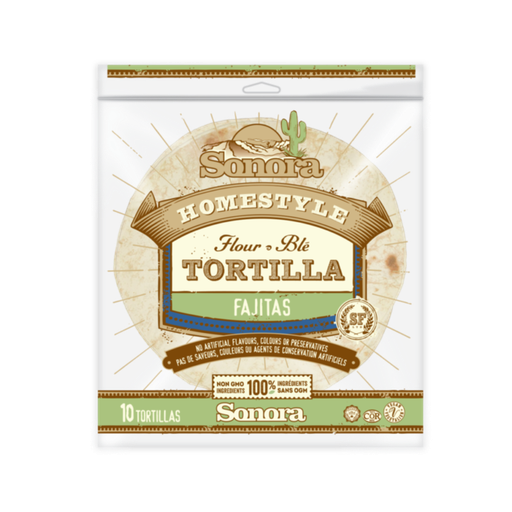 [132277] SONORA HOMESTYLE FLOUR TORTILLAS FAJITAS