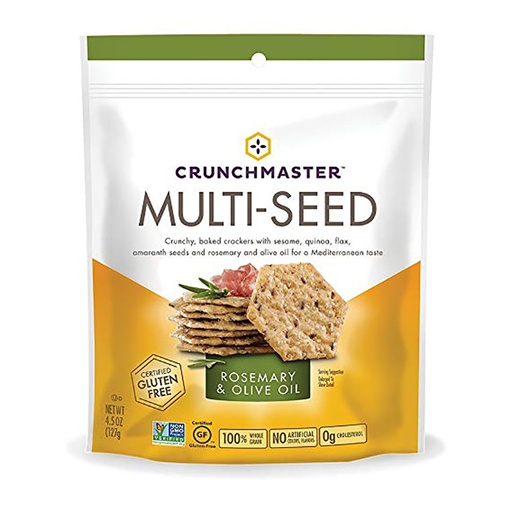 [143293] Crunchmaster Multi-Seed  Rosemary Olive Oil Crackers 128G