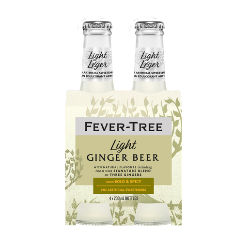 [147203] Fever Tree Ginger Beer Light 4 Pack