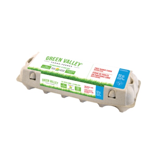 [148435] GREEN VALLEY LARGE FREE RANGE BROWN EGGS 12 pack