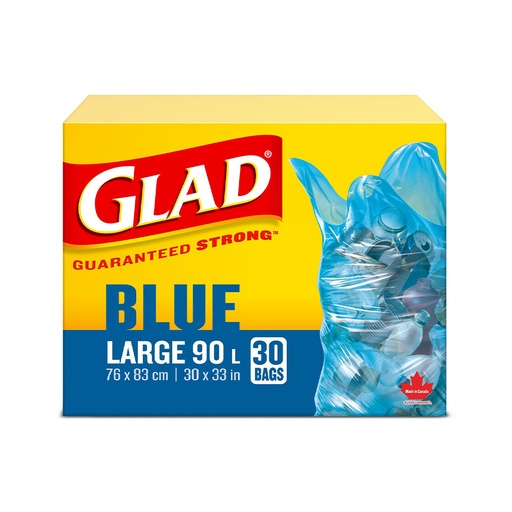 [155123] Glad Blue Bags Large 8X30 1ea