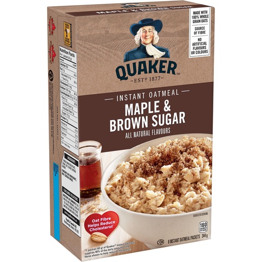 [160736] Quaker Inst Oat Mpl Brn Sugar 344G