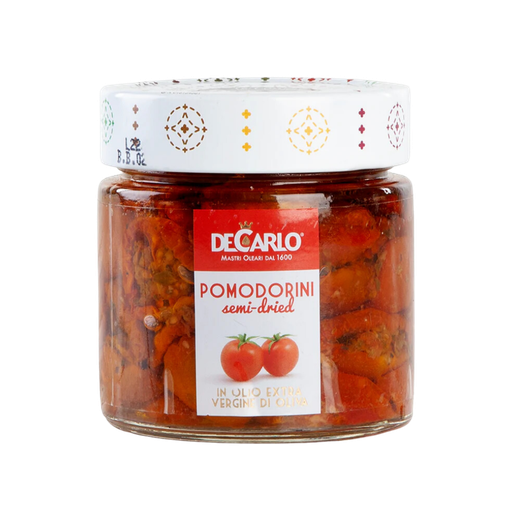 [167267] Decarlo Semi Dry Cherry Tomatoes In Extra Virgin Olive Oil 190G