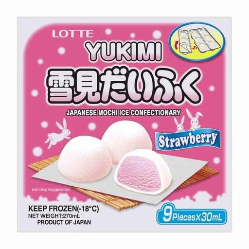 [172555] Lotte Authentic Japanese Mochi Strawberry 270ml