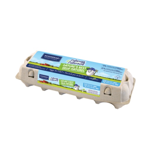 [173602] Burnbrae Naturegg Large White Eggs Vegetarian Feed 12Pk