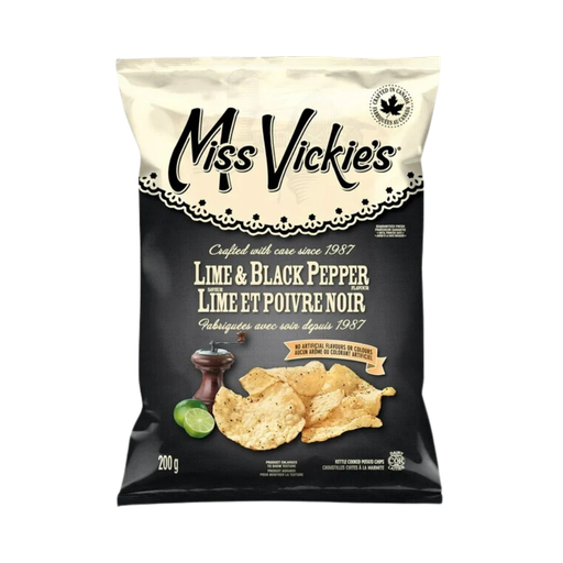 [174904] Miss Vickie's Lime & Black Pepper Potato Chips 200G