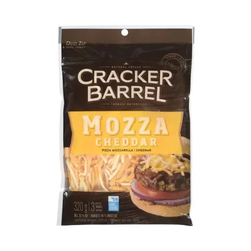 [190020] Cracker Barrel Shredded Mozzarella Cheddar Cheese 320G