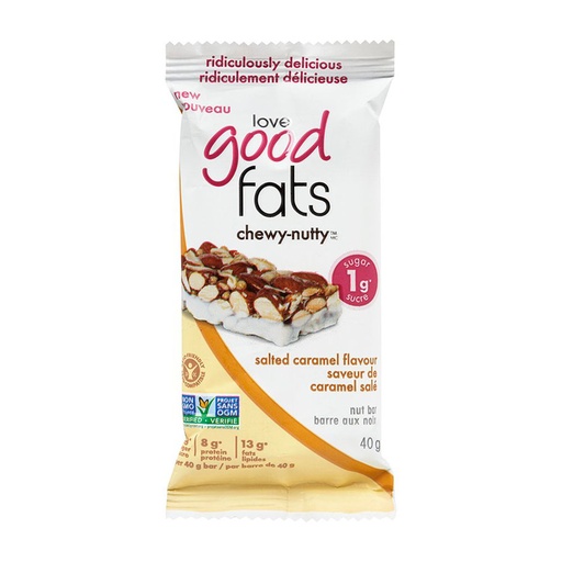 [203522] Love Good Fats Chewy-Nutty Salted Caramel Flavour Bar 40G