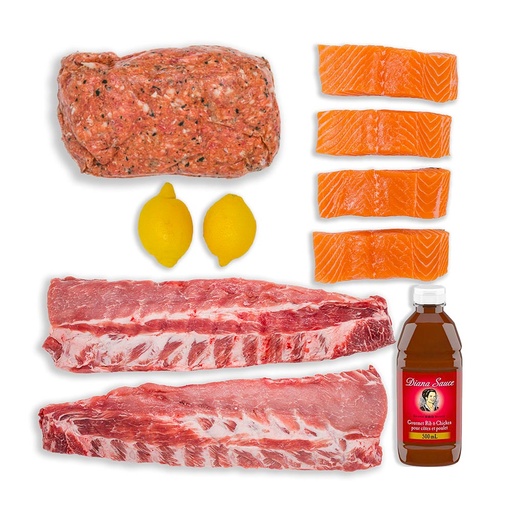 [226376] Pork Ribs, Meatloaf & Salmon Box 1ea
