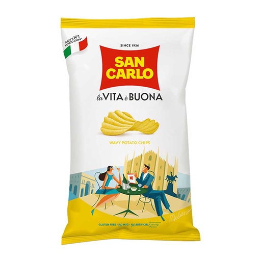 [241752] San Carlo Rustica Wavy Chips 180G
