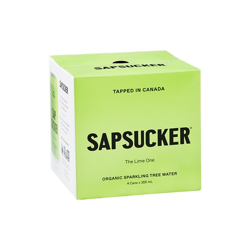 [256520] Sapsucker Organic Lime Sparkling Tree Water 4X355Ml