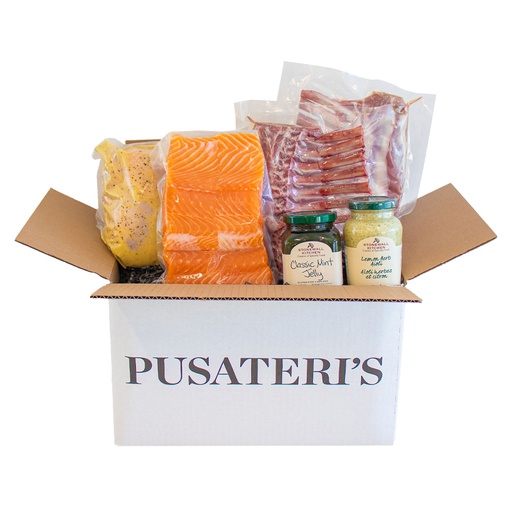 [257118] Rack Of Lamb, Organic Salmon & Lemon Dijon Chicken Box 1ea