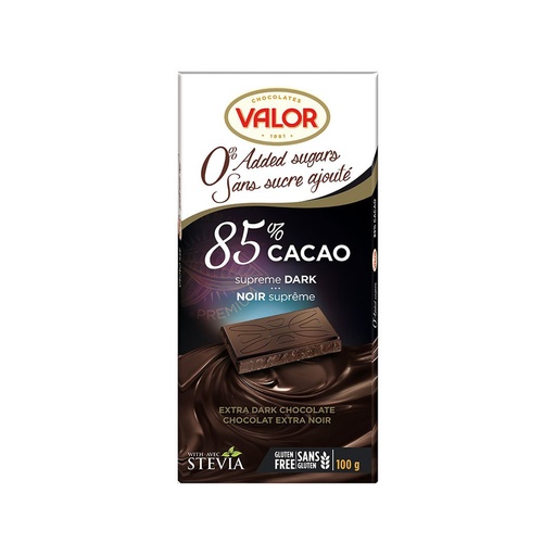 [260926] VALOR 85% BAR NO SUGAR ADDED