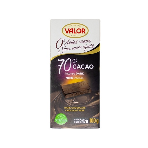 [260927] VALOR 70% BAR NO SUGAR ADDED