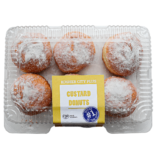 [299841] KOSHER CITY CUSTARD DONUT 6PK