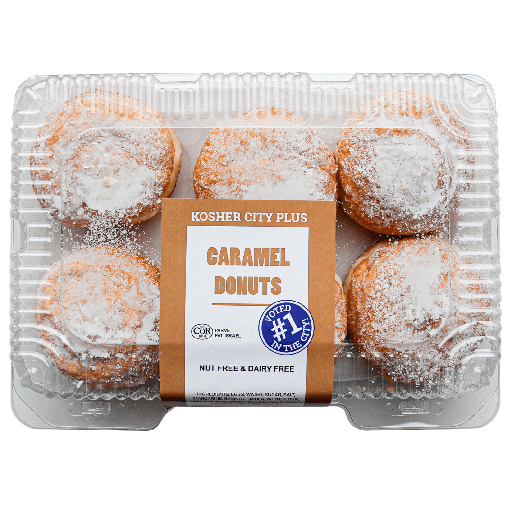 [299842] KOSHER CITY CARAMEL DONUT 6PK