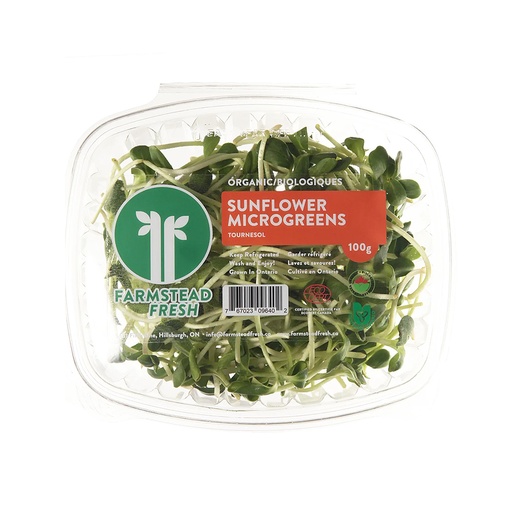 [316696] FARMSTEAD FRESH CERTIFIED ORGANIC SUNFLOWER MICROGREENS