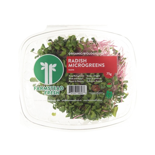 [316699] FARMSTEAD FRESH CERTIFIED ORGANIC RADISH MICROGREENS