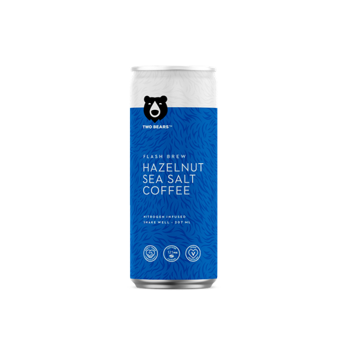 [335440] Two Bears Hazelnut Sea Salt Flash Brew Coffee 207Ml