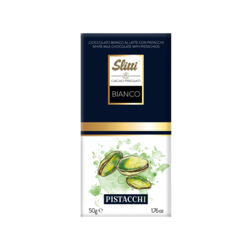[345202] SLITTI WHITE CHOCOLATE WITH PISTACHIOS 50G