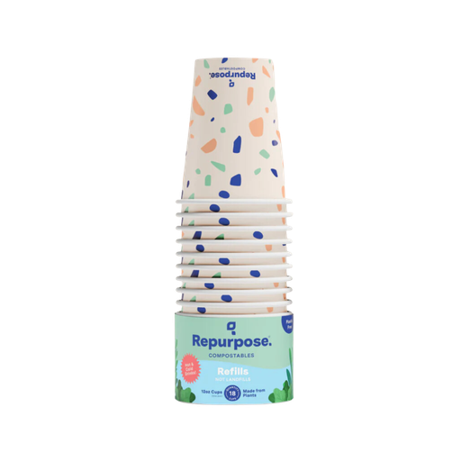 [384004] REPURPOSE CUPS PAPER 12OZ 18PC