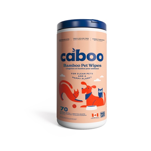 [387802] CABOO TREE FREE PET WIPES 70CT