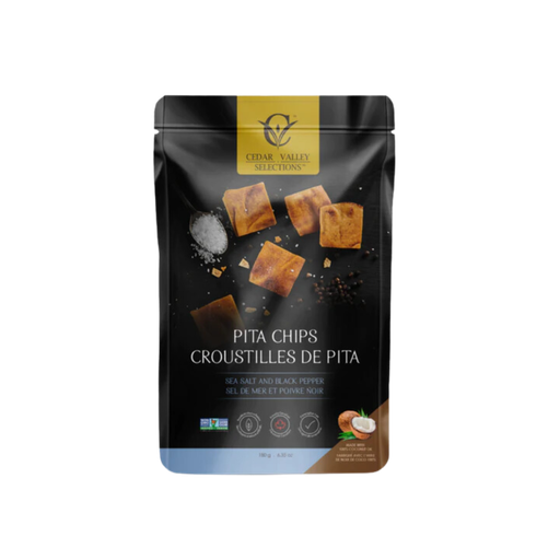 [454062] Cedar Valley Sea Salt And Black Pepper Pita Chips 180G