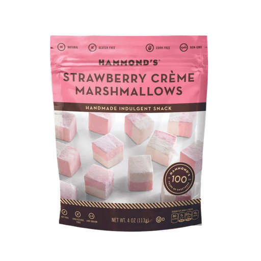 [402485] Hammond's Natural Strawberry Crème Marshmallow 4oz