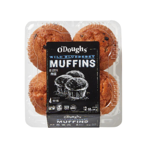 [419610] O'DOUGHS WILD BLUEBERRY MUFFINS - 4 PACK