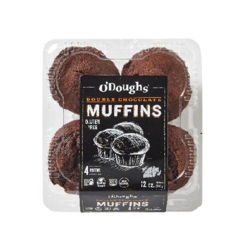 [419611] O'DOUGHS DOUBLE CHOCOLATE MUFFINS - 4 PACK