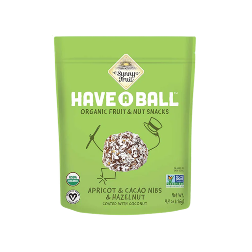 [421627] HAVE A BALL ORG APRICOT, CACAO NIBS & HAZELNUT BALL