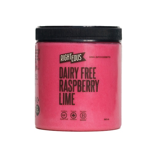[451440] RIGHTEOUS RASPBERRY LIME DAIRY FREE SORBETTO