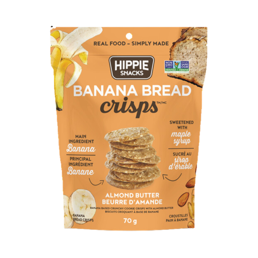 [458292] Hippie Snacks Banana Almond Butter Crisps 70G