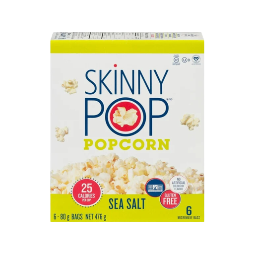 [470375] SKINNY POP SEA SALT MICROWAVE POPCORN 479G