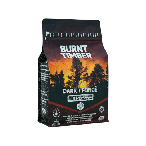 [470777] CANADIAN HERITAGE ROASTING CO. BURNT TIMBER DARK ROAST COFFEE BEANS 340G